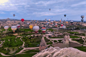 Luchtballonvaart in Cappadocië