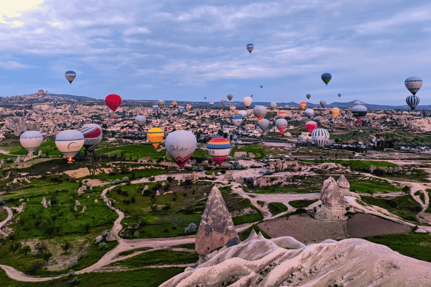 Luchtballonvaart in Cappadocië
